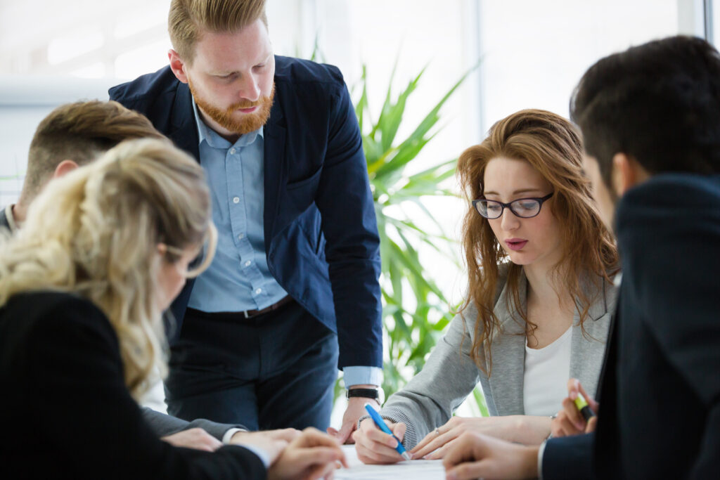 Enterpreneurs and business people conference in modern meeting room
