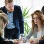 Enterpreneurs and business people conference in modern meeting room